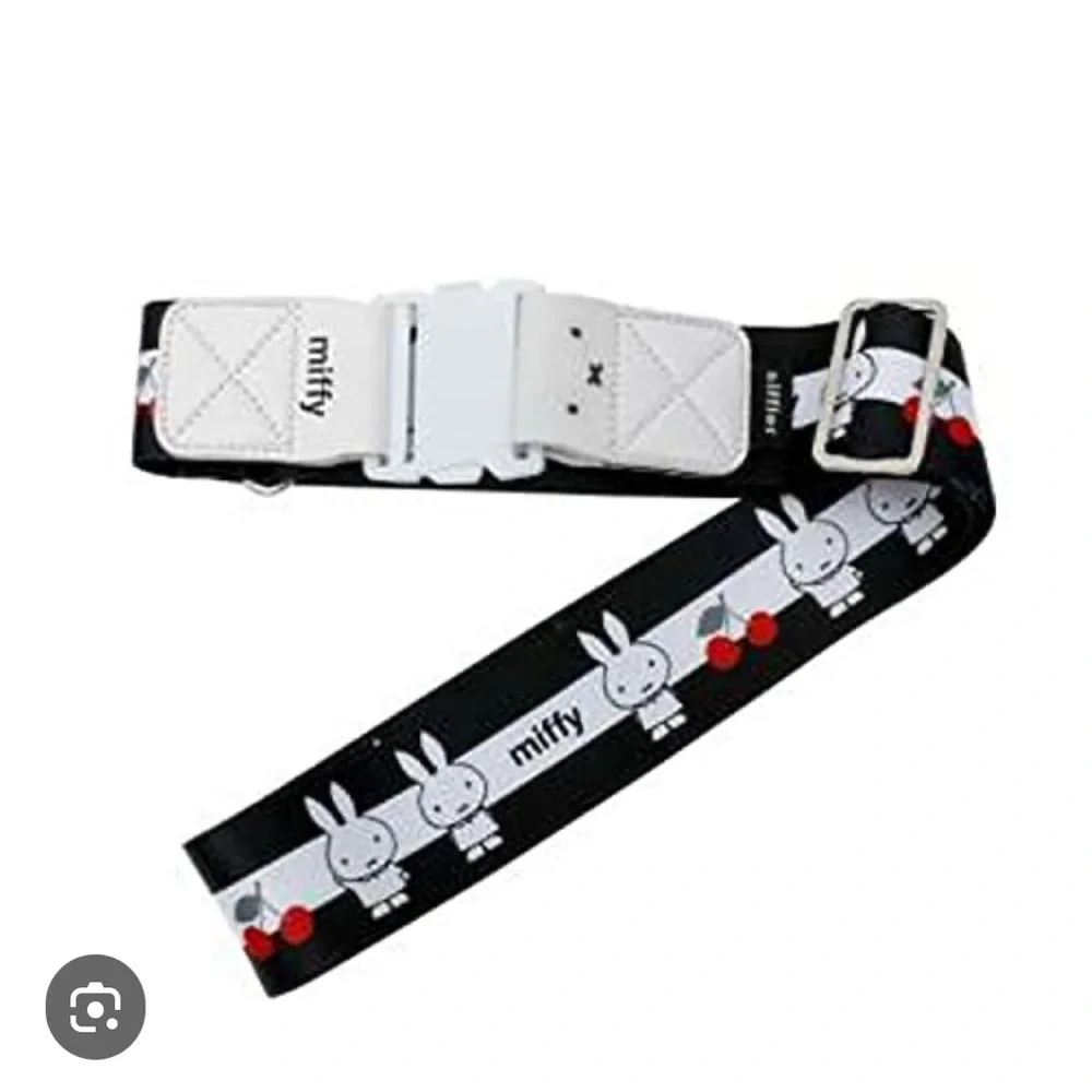 Miffy🐰🍒 Cherry Black and White Suitcase Belt